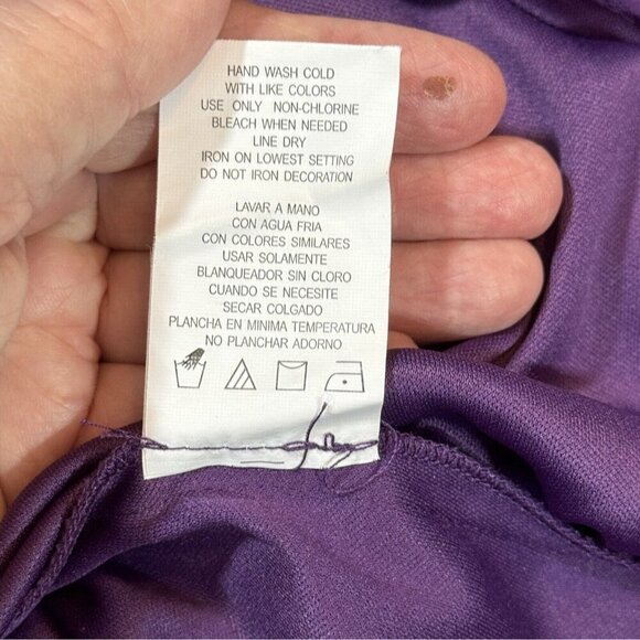 GB Whimsigoth Prom Party Dress Juniors Large Purple Chiffon Flowy Fairy - Picture 9 of 15